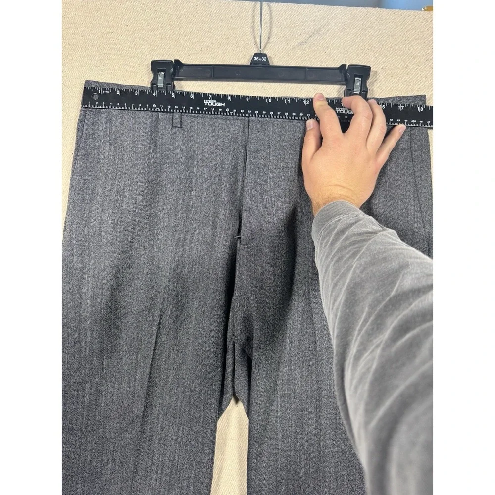 Banana Republic Tailored Slim Fit Dress Pants Mens 36x34‎ Gray 100% Wool